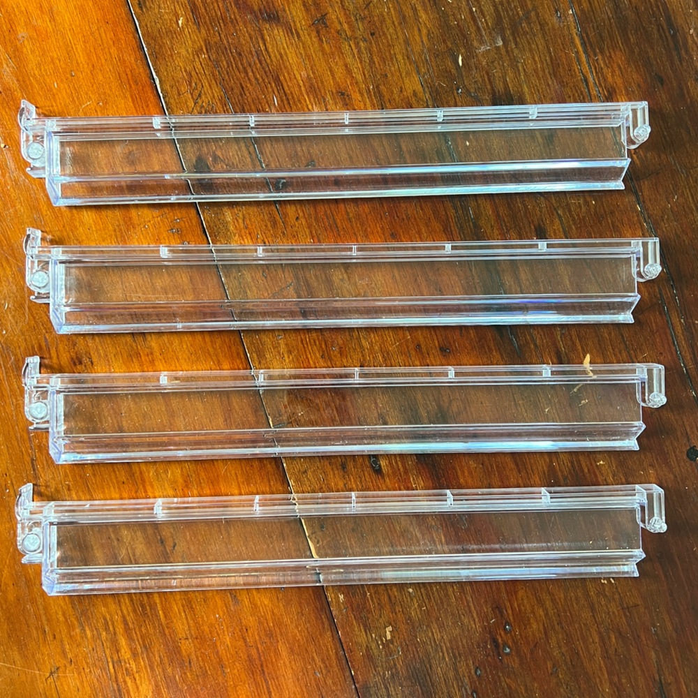Mahjong Rack & Pusher Combo, Modern American Majiang Tile Racks, Set of 4, Clear